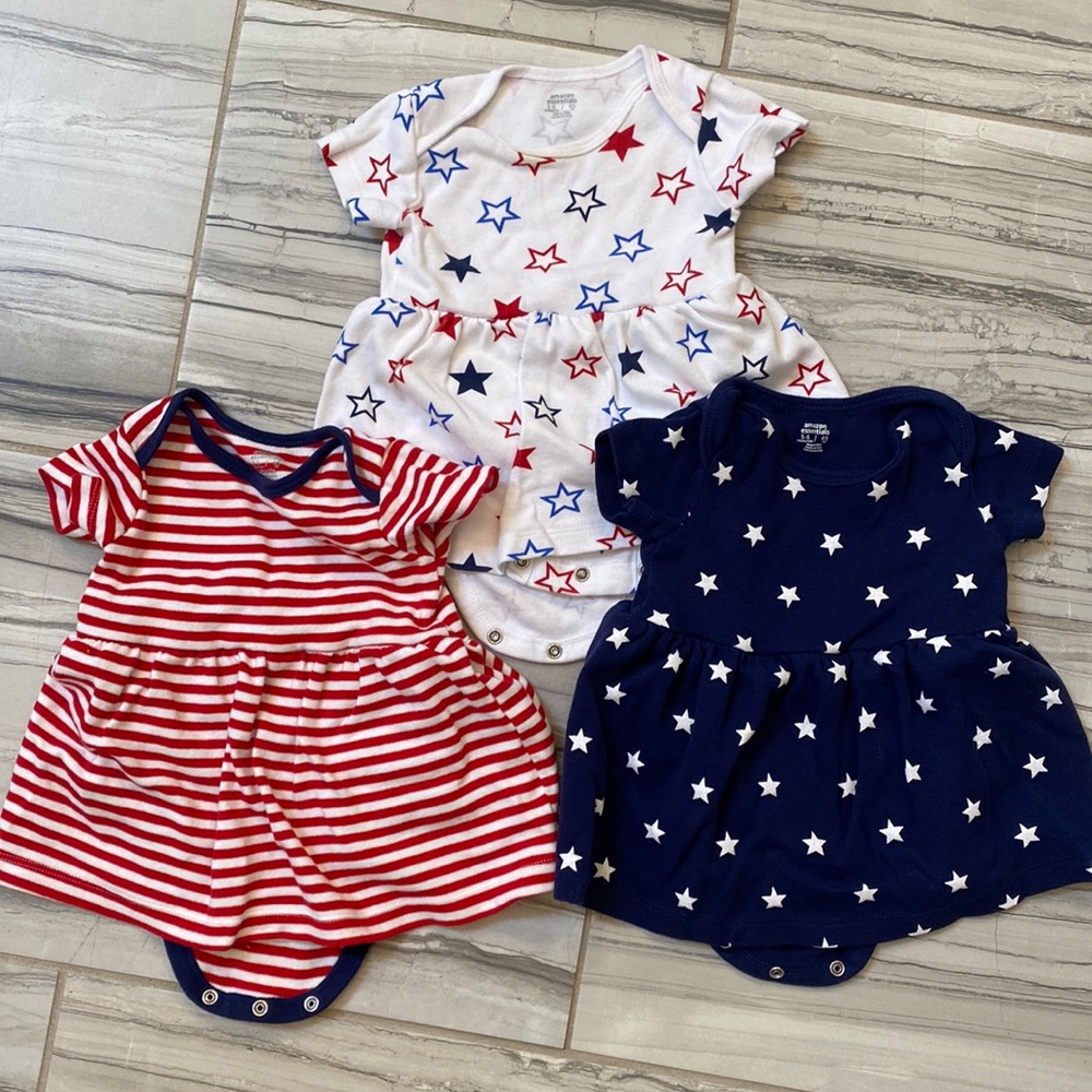 Patriotic baby dresses